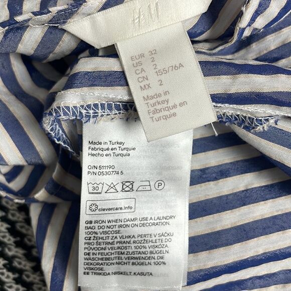 Striped Pullover Top with Lace Cuffs sz 2 - Picture 4 of 7